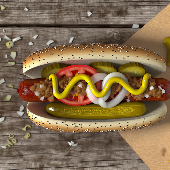 Chicago-style hot dog